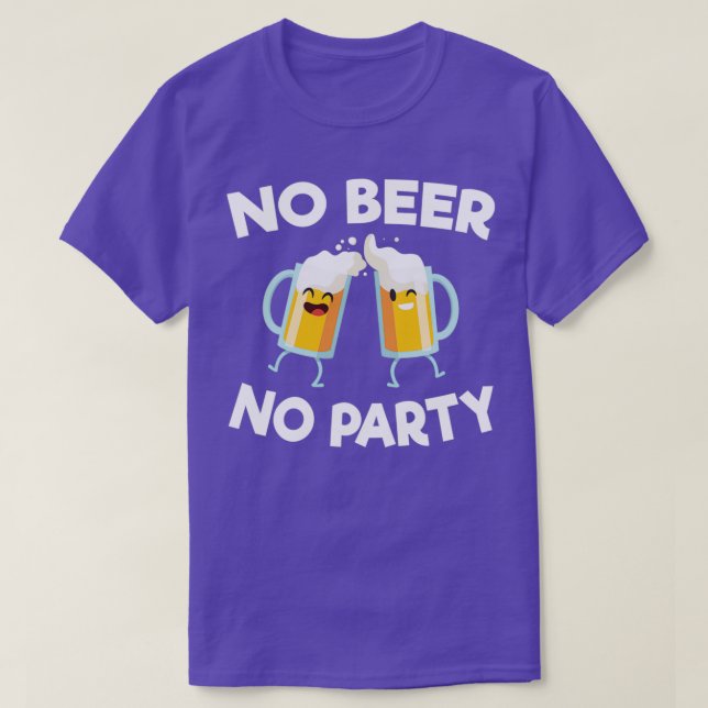 Alkohol kein Bier kein Party Alkoholisches Betrunk T-Shirt (Design vorne)
