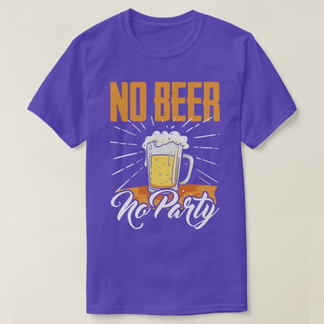 Alkohol kein Bier Kein Party Funny Men Damen Gesch T-Shirt (Design vorne)