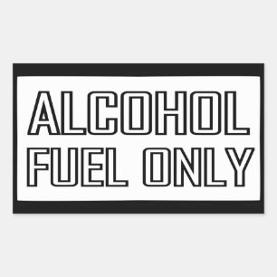 Alkohol Kraftstoff nur Rechteckiger Aufkleber