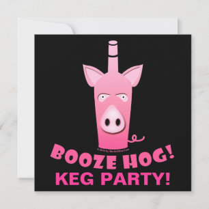 ALKOHOL-SAU PARTY-EINLADUNG FÜR COCKTAIL-FASS EINLADUNG