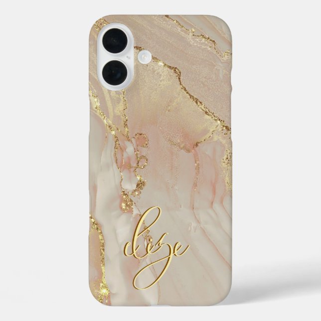 Alkohol-Tinte Elegantes Monogramm Case- Mate iPhon Case-Mate iPhone Hülle (Rückseite)