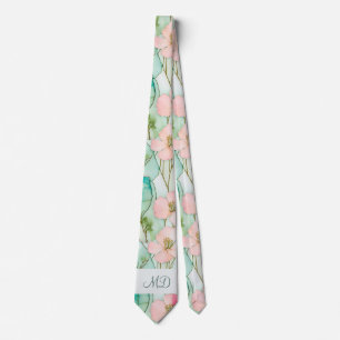 Alkohol-Tinte Floral Moderne Botanische Chic Krawatte