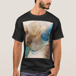 Alkohol-Tinte, gebleichte Mineralien-Abstraktion. T-Shirt