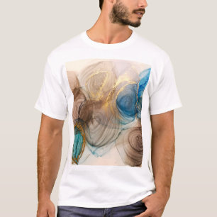 Alkohol-Tinte, gebleichte Mineralien-Abstraktion. T-Shirt