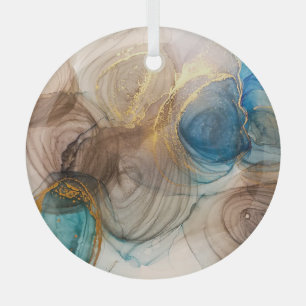 Alkohol-Tinte, gebleichtes Mineral abstrakt. Ornament Aus Glas