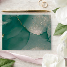 Alkohol Tinte Green Glitzer Chic Umschlag