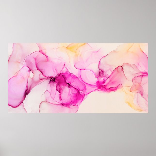 Alkohol Tinte Meeresstruktur. Zeitgenössische Kuns Poster (Vorne)