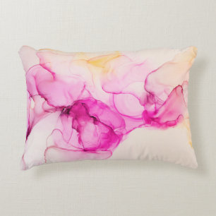 Alkohol Tinte Seetextur. Zeitgenössische Kunst. Dekokissen