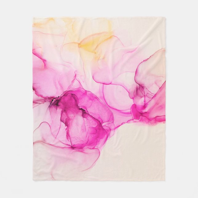 Alkohol Tinte Seetextur. Zeitgenössische Kunst. Fleecedecke (Vorderseite)