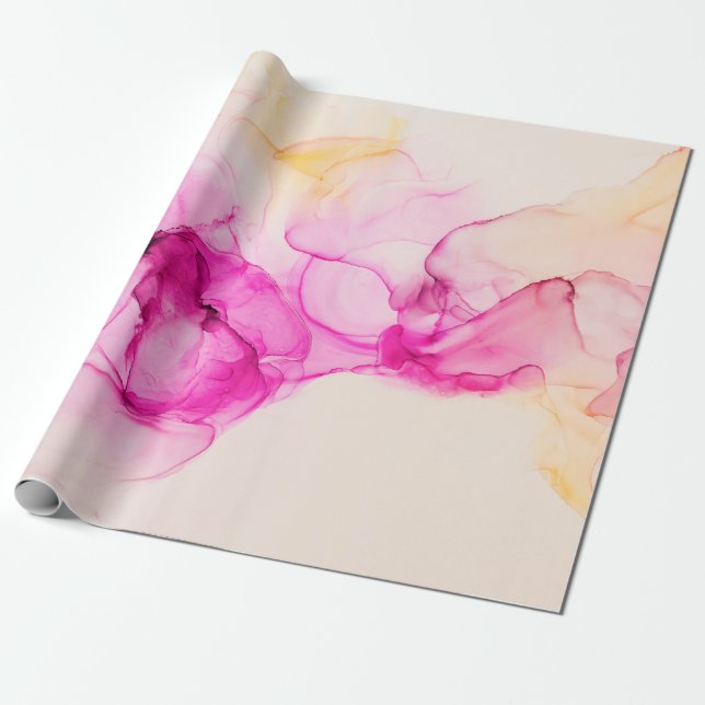 Alkohol Tinte Seetextur. Zeitgenössische Kunst. Geschenkpapier (Ungerollt)