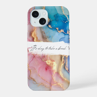 Alkohol-Tinte-Wasserfarbe-Handyhülle iPhone 15 Hülle