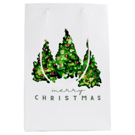 Alkohol-Tinten-Design Weihnachtsbaum-Geschenkverpa Mittlere Geschenktüte
