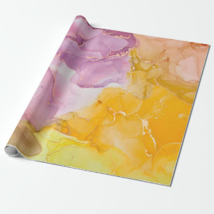 Alkohol-Tintenfarben transparent. Fluid Art. Moder Geschenkpapier