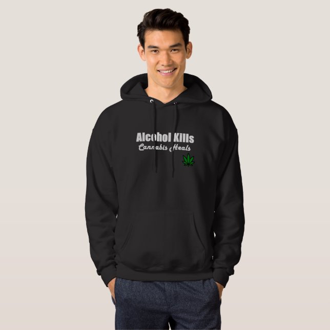 Alkohol-Tötungs-Hanf heilt Hoodie-Pullover Hoodie (Vorne ganz)