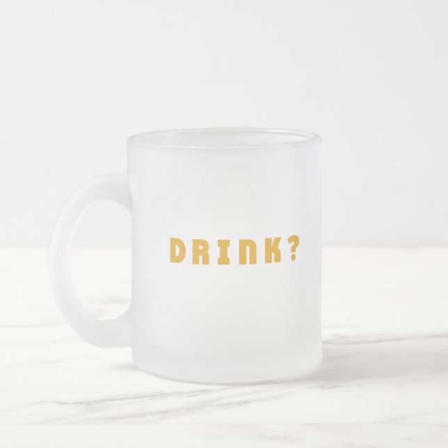 Alkohol trinken mattglastasse (Links)