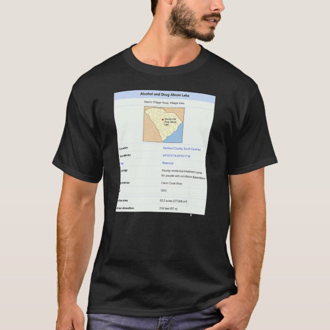 Alkohol- und Drogenmissbrauchssee T-Shirt (Vorderseite)