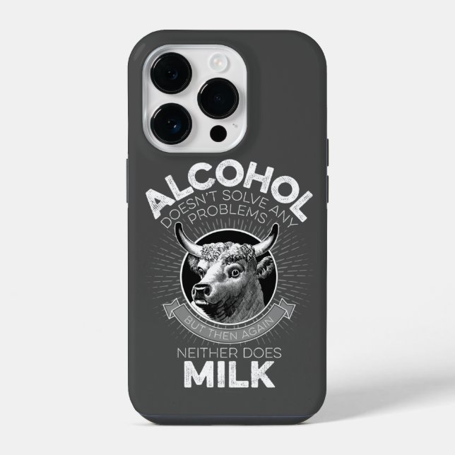 Alkohol vs. Milch iPhone Hülle (Rückseite)