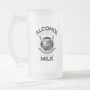 Alkohol vs. Milch Mattglas Bierglas