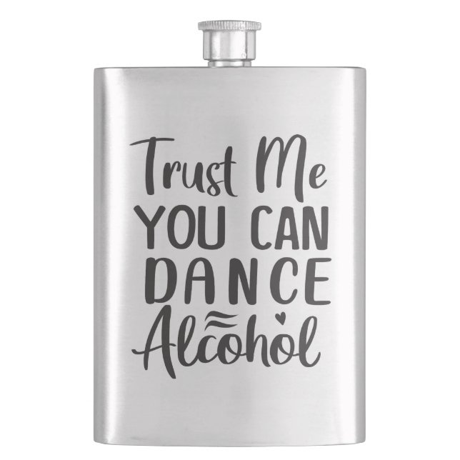 Alkohol Zitate Flachmann (Vorderseite)