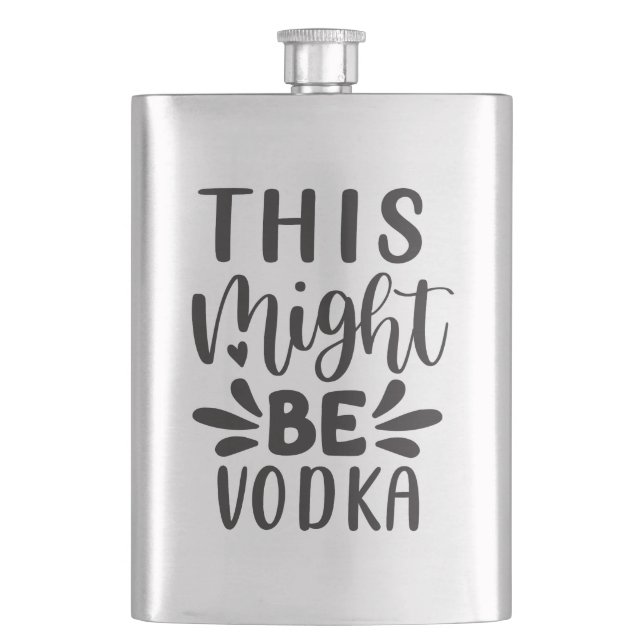 Alkohol Zitate Flachmann (Vorderseite)