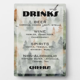 Alkoholcocktail Drinks Bar EDITABLE-Zeichen Fotoplatte