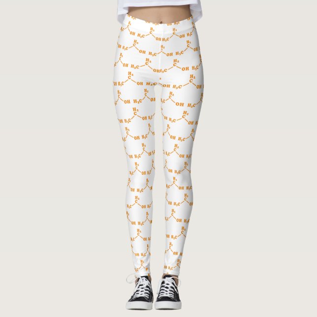 Alkoholethanol Molekulare chemische Formel Leggings (Vorderseite)