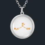 Alkoholethanol Molekulare chemische Formel Versilberte Kette<br><div class="desc">Alkohol Ethanol Molekül ~ Chemische skelettale Struktur-Formel Bio Verbindung. Globe Trotters ist auf die Idiosynkratische Bildsprache aus der ganzen Welt spezialisiert. Hier finden Sie einzigartige Grußkarten,  Postkarten,  Poster,  Mousepads und mehr.</div>
