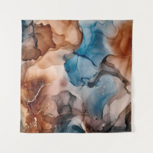 Alkoholfarben sind durchsichtig. Abstrakt Multicol Wandteppich