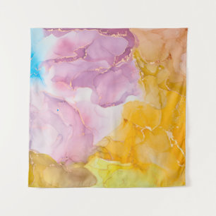 Alkoholfarben sind durchsichtig. Fluid Art - moder Wandteppich