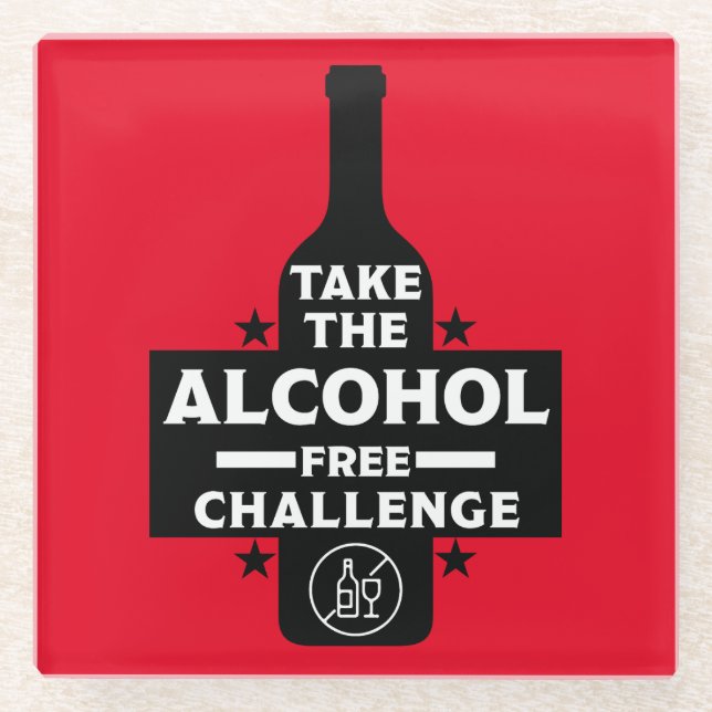 alkoholfrei und nüchtern glasuntersetzer (Vorderseite)