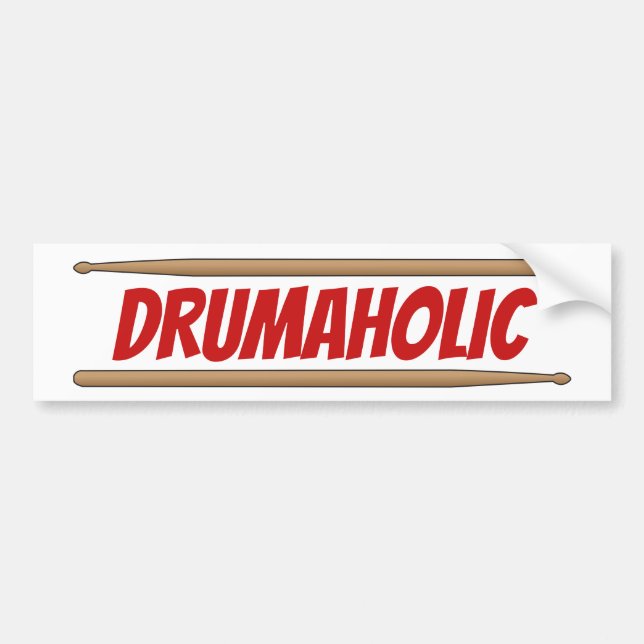 Alkoholiker Drummer Spaß Percusist Musiker Autoaufkleber (Vorne)