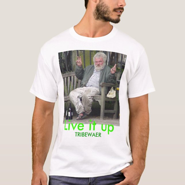 Alkoholiker, leben es oben, TRIBEWAER T-Shirt (Vorderseite)