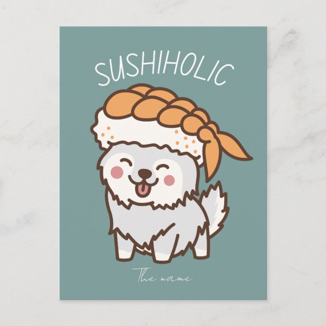 Alkoholiker, Sushikatze Postkarte (Vorderseite)