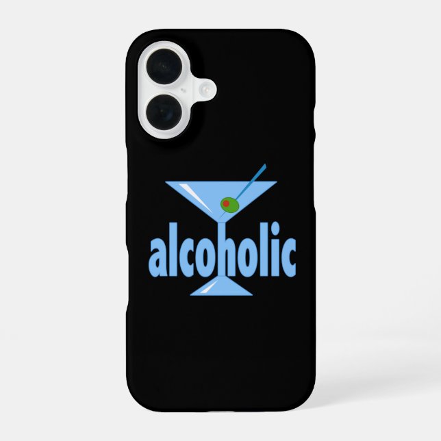 Alkoholisch iPhone 16 Hülle (Rückseite)