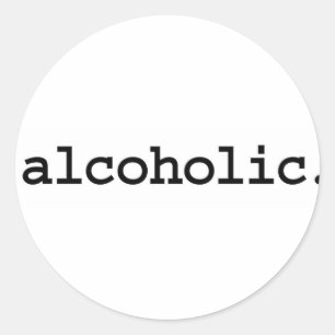 alkoholisch. runder aufkleber