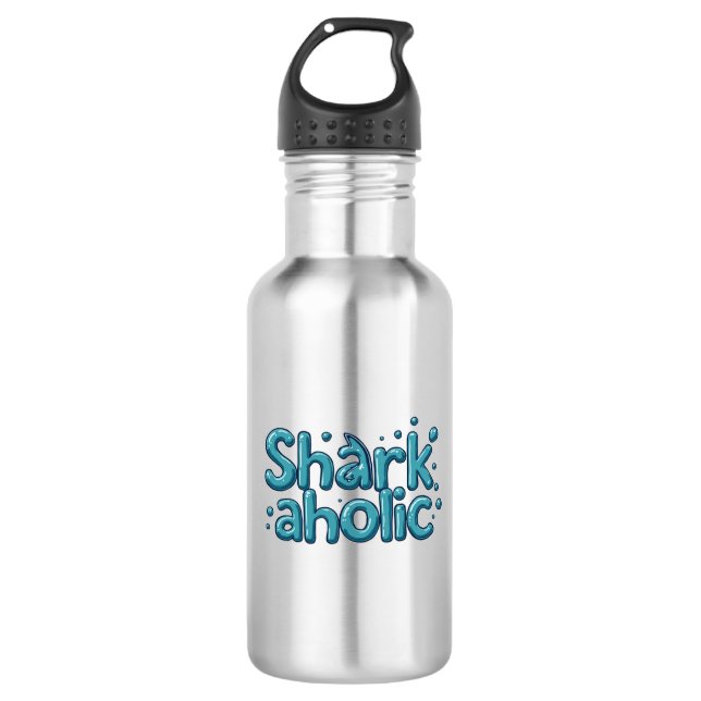 Alkoholische Shark Edelstahlflasche (Vorderseite)