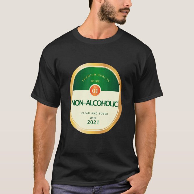 Alkoholische Sober-Sobriety Rückgewinnung von Alko T-Shirt (Vorderseite)