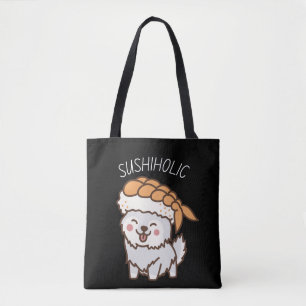 Alkoholischer Niedlicher Welpe mit Kawaii Sushi To