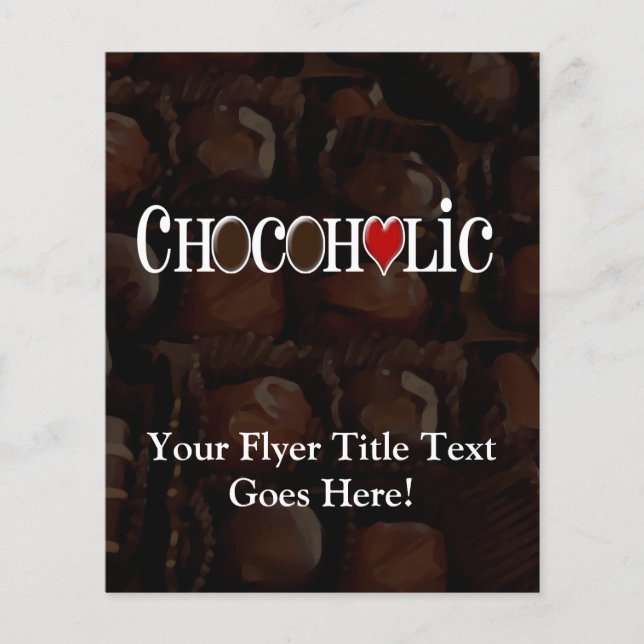 Alkoholisches, dunkelbraunes und rotes Herz Funny  Flyer (Vorne)