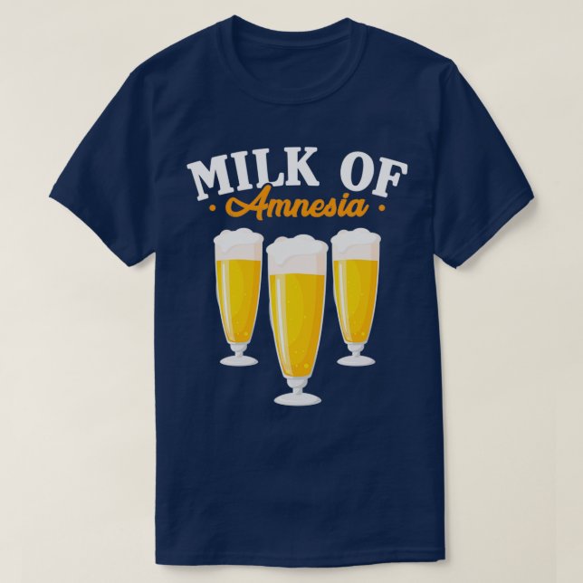 Alkoholmilch Amnesia Bier Alkoholisches Geschenk T-Shirt (Design vorne)
