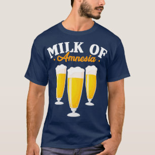 Alkoholmilch Amnesia Bier Alkoholisches Geschenk T-Shirt