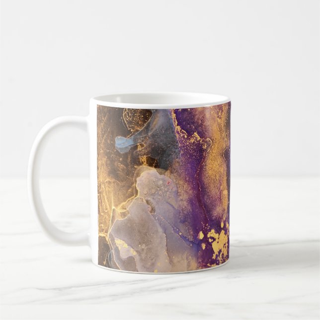 Alkoholmissbrauch. Dekoration Farbe. Bright Col Kaffeetasse (Links)