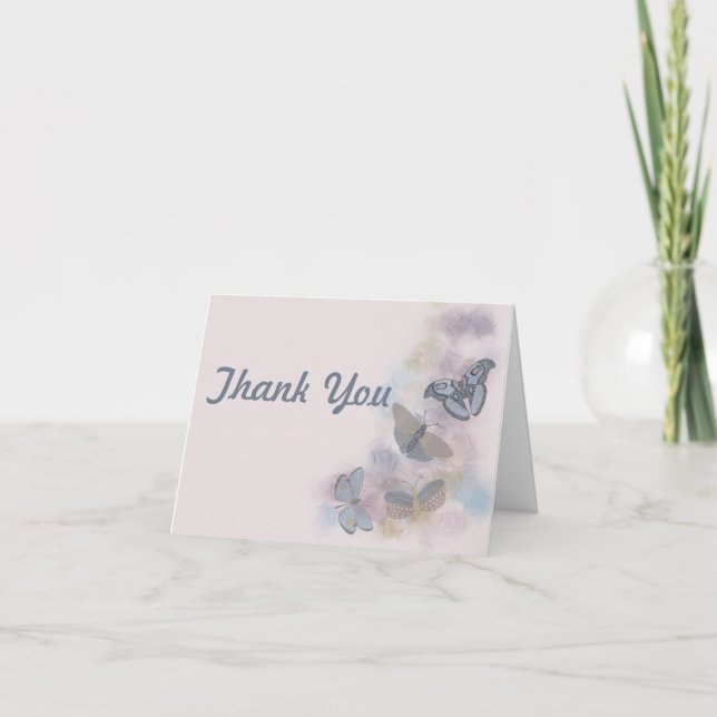 Alkoholtink-Schmetterlinge Dankeskarte (Vorderseite)