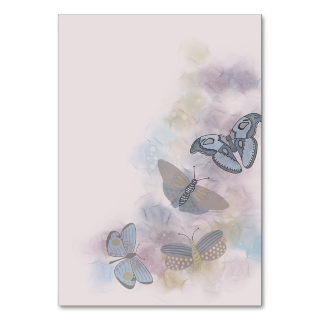 Alkoholtink-Schmetterlinge Tischnummer (Vorderseite)