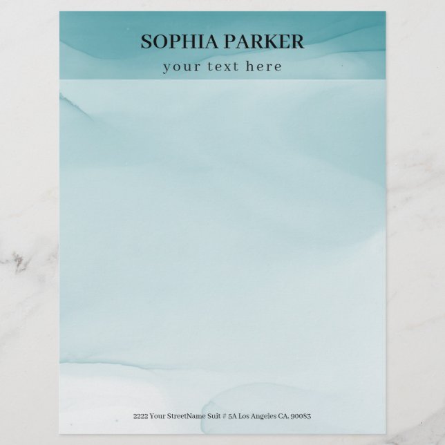 Alkoholtinte Briefbogen (Vorderseite)