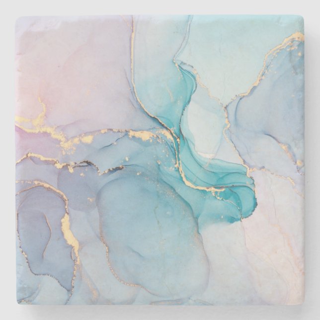 Alkoholtinte Kunst  Steinuntersetzer (Vorderseite)