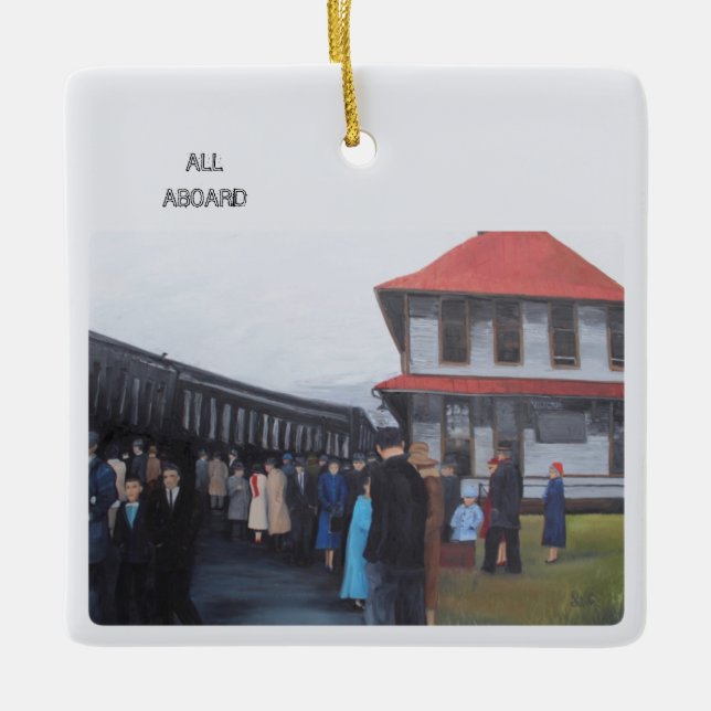 All Aboard Schmuck Keramikornament (Vorderseite)