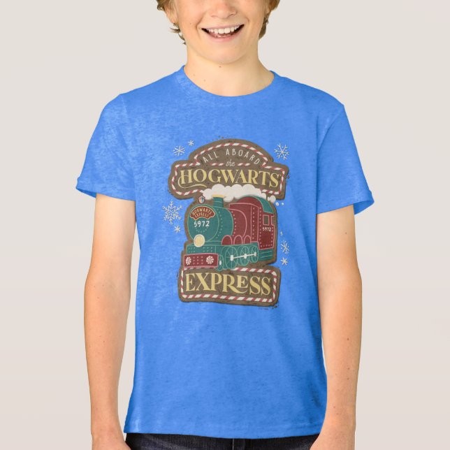 All Aboard the HOGWARTS™ Express Christmas Cookie Tri-Blend Shirt (Vorderseite)