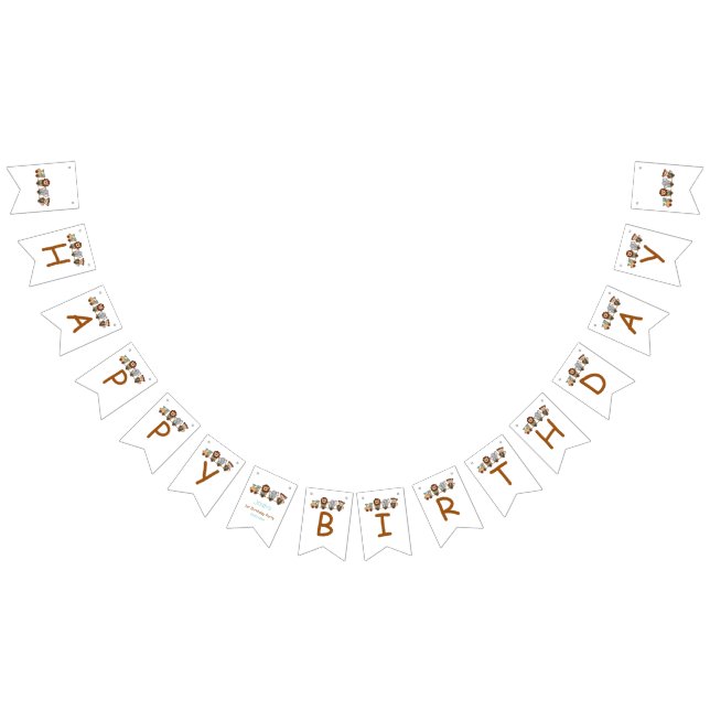 ALL ABOARD Train Fiesta Kindergeburtstag Wimpelkette (Alle)