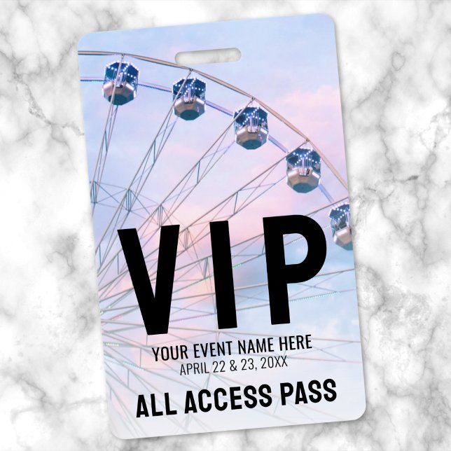 All Access Event VIP Ausweis (All Access Event VIP Badge)